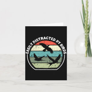 Mens Funny Birdwatcher Animal Design Easily Card
