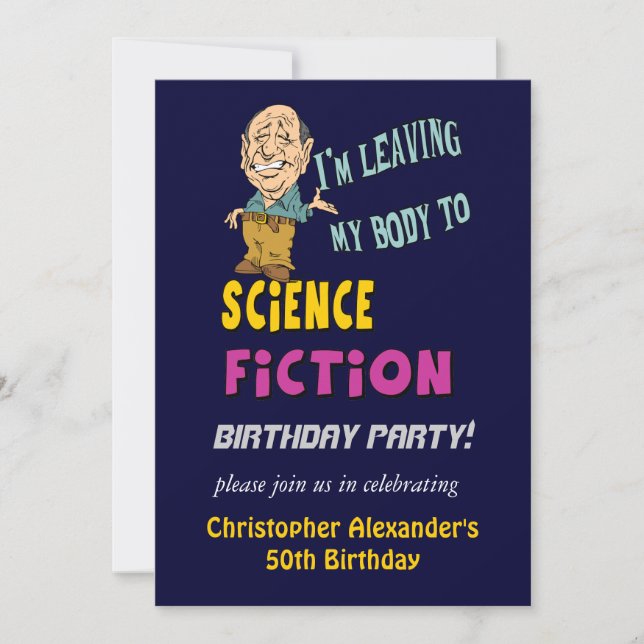 Mens Funny Birthday Party Invitations (Front)