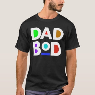 Mens Funny Black Dad Bod Fathers Workout Fit Exerc T-Shirt