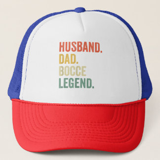 Mens Funny Bocce Husband Dad Bocce Ball Legend  Trucker Hat