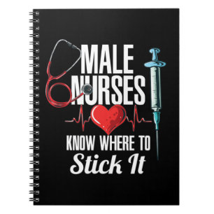 Mens Funny Carer Hospital Murse I Nurse Do you lov Notebook