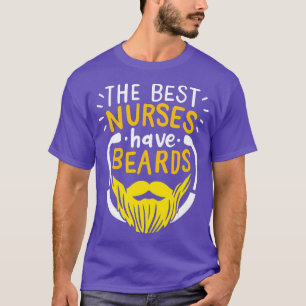 Mens Funny Carer with Beard Care Nurse T-Shirt
