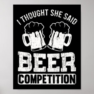 Mens Funny Cheer Dad Father Cheerleading Gift Beer Poster