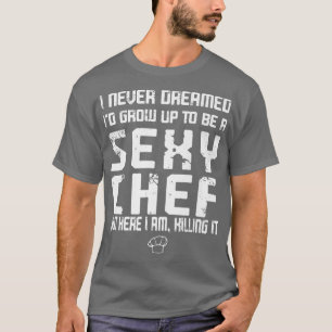 Mens Funny Chef Design Men Women Sey Cooking Novel T-Shirt
