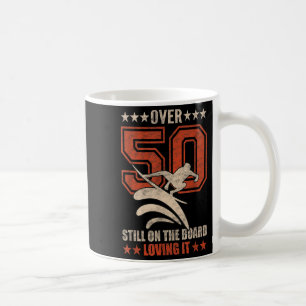 Mens Funny Cool Surfer Dude Surfboard 50 Year Old Coffee Mug