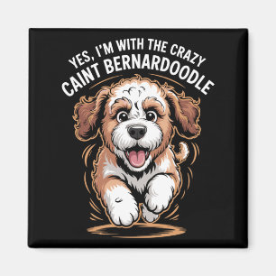 Mens Funny Cute Pet Dog Breed With The Crazy Magnet
