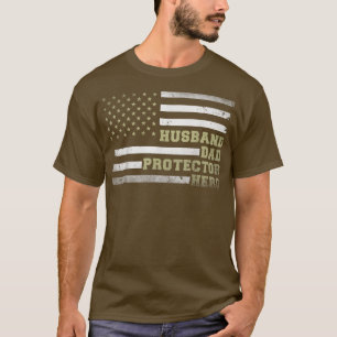 Mens Funny Dad Fathers Day First Time Best Husband T-Shirt