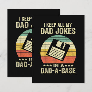 Mens Funny dad Jokes in dad-a-Base Card