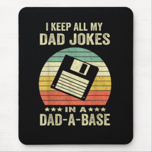 Mens Funny dad Jokes in dad-a-Base Mouse Mat
