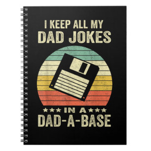 Mens Funny dad Jokes in dad-a-Base Notebook