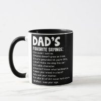 Mens Funny Dad's Favourite Sayings Father's Day 