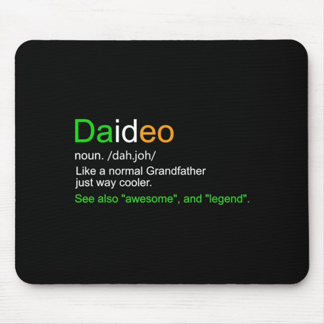 Mens Funny Daideo Ireland Grandfather Grandpa  Mouse Mat (Front)