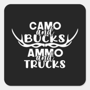 Mens Funny Deer Hunting Humour T Shirts for Men Square Sticker