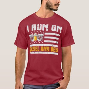 Mens Funny Diesel Motorsport Motorcycle I Run On T-Shirt