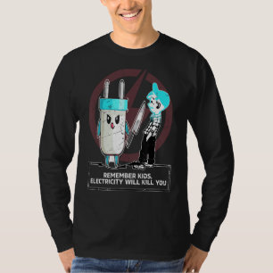 Mens Funny Electrical Remember Kids Electricity Wi T-Shirt