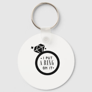 Men's Funny Engaged Marriage Engagemen Key Ring