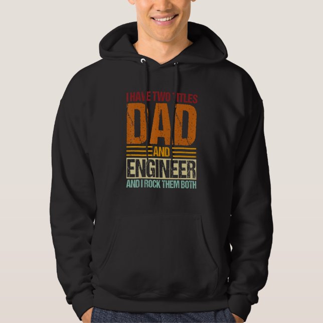Mens Funny Engineer Design For Civil Engineer Cool Hoodie (Front)