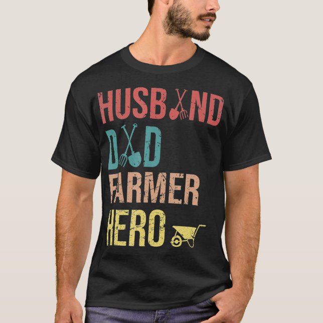 Mens Funny Farmer Dad Farming Rancher T-Shirt (Front)