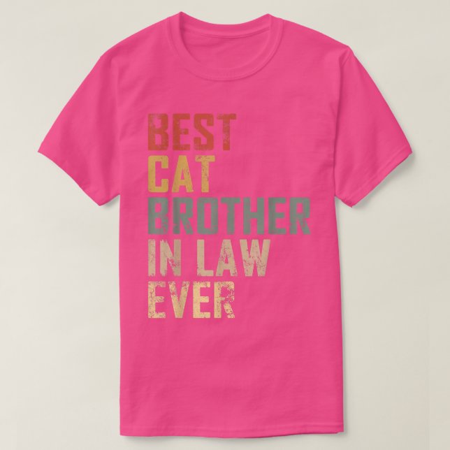 Mens Funny Father Day Best Cat Brother In Law Ever T-Shirt (Design Front)