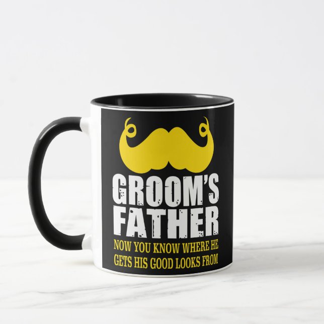 Mens Funny Father of the Groom Great Gift for Mug (Left)