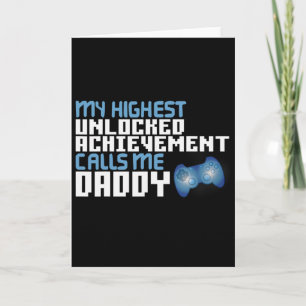 Mens Funny Father's Day For Gamer Dad Video Game L Card