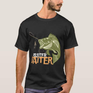 Men's Funny Fishing, Best Master Baiter Vintage Ts T-Shirt