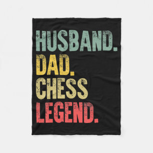 Mens Funny Gift Husband Dad Chess Legend Fleece Blanket
