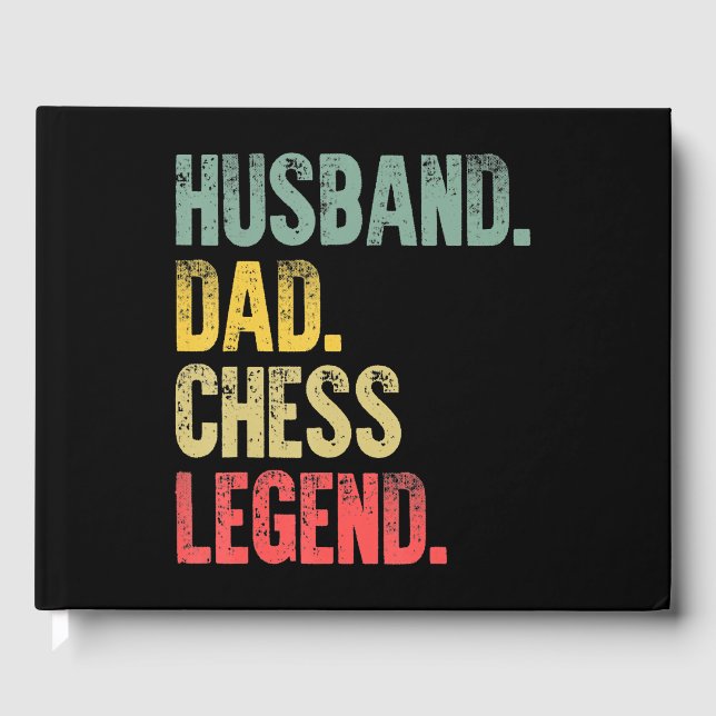 Mens Funny Gift Husband Dad Chess Legend Guest Book (Front)