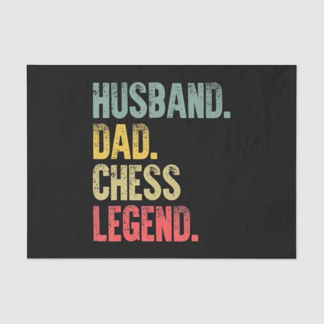 Mens Funny Gift Husband Dad Chess Legend Tissue Paper (Front)