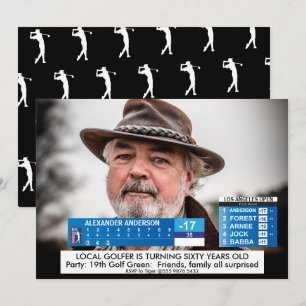 Mens Funny 🏌️♂Golf News 40th 50th 60th Birthday  Invitation