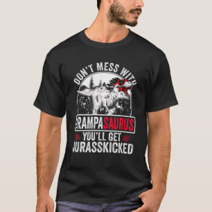 Mens Funny Grampa Dinosaurs Lover Dad Father's Day T-Shirt