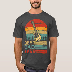 Mens Funny Guitar Vintage Retro Best Guitar Dad Ev T-Shirt