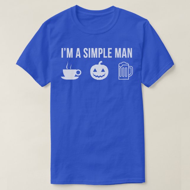 Mens Funny Halloween Simple Man  T-Shirt (Design Front)