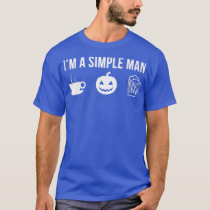 Mens Funny Halloween Simple Man  T-Shirt