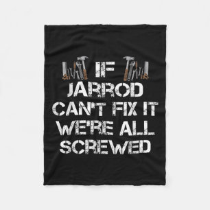 Mens Funny Handyman Quote Personalised Jarrod Gift Fleece Blanket