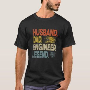 Mens Funny Husband Dad Engineer Legend Vintage Fat T-Shirt