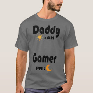 Mens Funny Idea For Gamer Dads Daddy By Day Gamer T-Shirt
