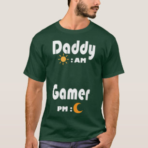 Mens Funny Idea For Gamer Dads Daddy By Day Gamer T-Shirt