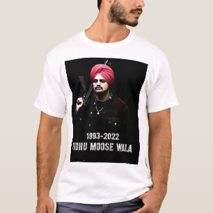 Mens Funny Indian Sidhu Five Moose Man Wala Actor  T-Shirt