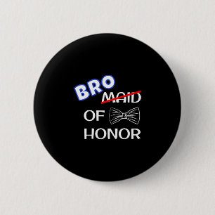 Mens funny man wedding matching bachelor party bro 6 cm round badge
