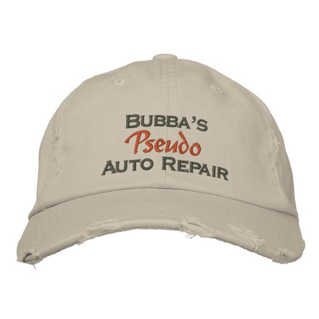 Men's Funny Mechanic Embroidered Hat (Front)
