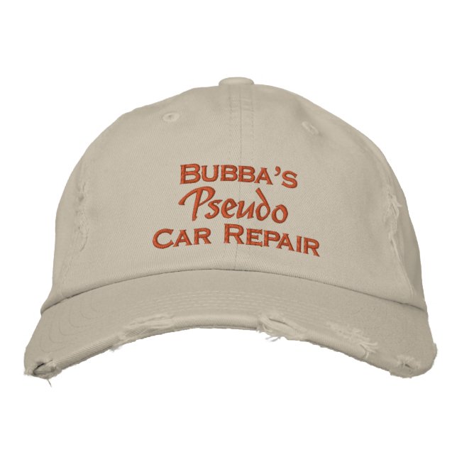 Men's Funny Mechanic Embroidered Hat (Front)