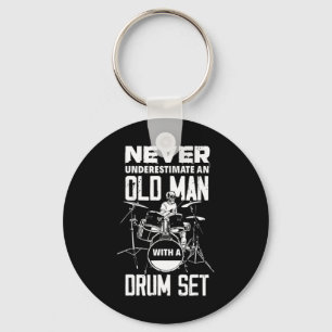 Mens Funny Never Underestimate An Old Man With A D Key Ring