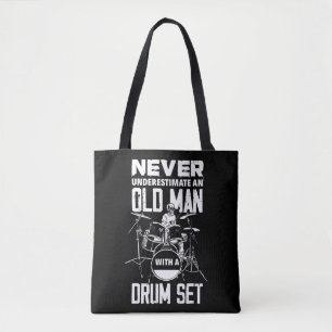 Mens Funny Never Underestimate An Old Man With A D Tote Bag