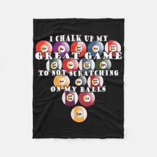 Mens Funny No Scratching Scratch Game Pool Billiar Fleece Blanket