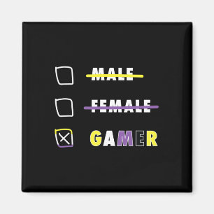 Mens Funny Nonbinary Gamer En Magnet