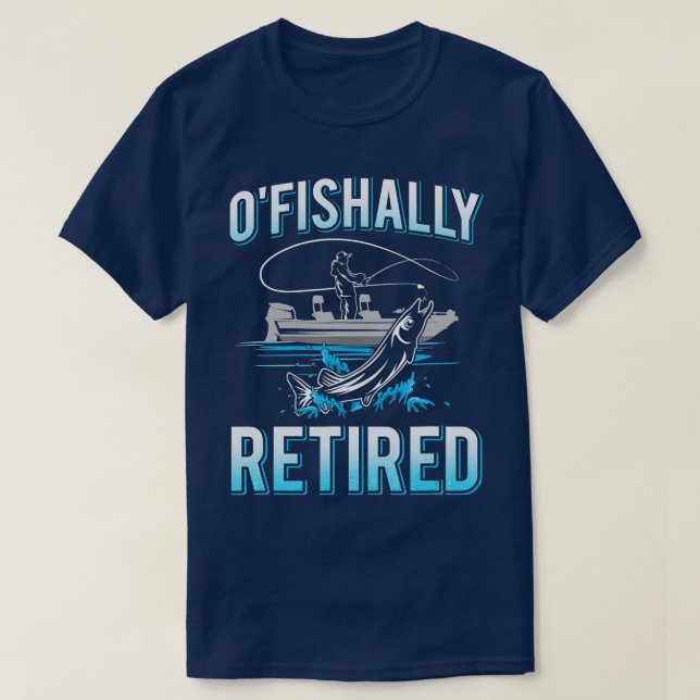 Mens Funny Ofishally Retired Gift  for Retired Fis T-Shirt (Design Front)