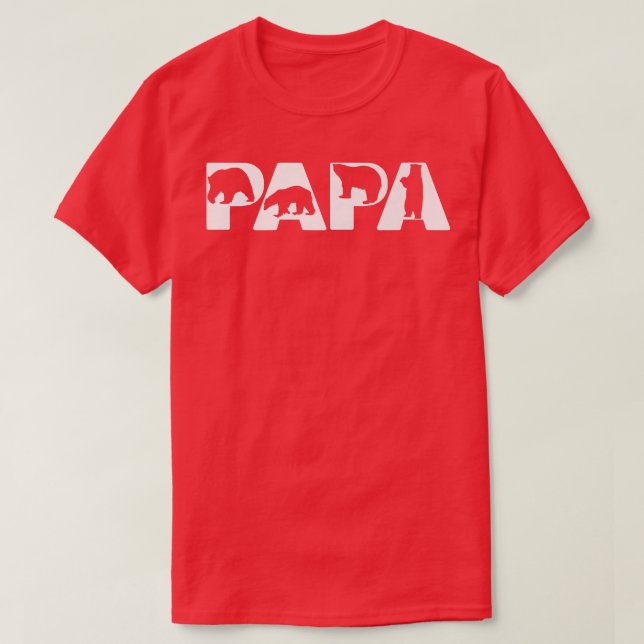 Mens Funny Papa Bear Dad Funny Bear Papa Fathers D T-Shirt (Design Front)