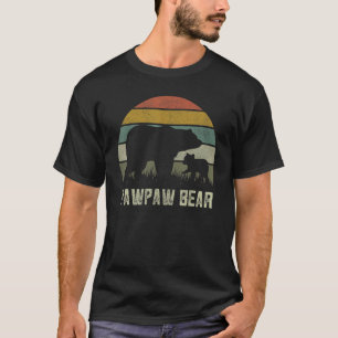 Mens Funny Pawpaw Bear Cub Kid Fathers Day Grandp T-Shirt