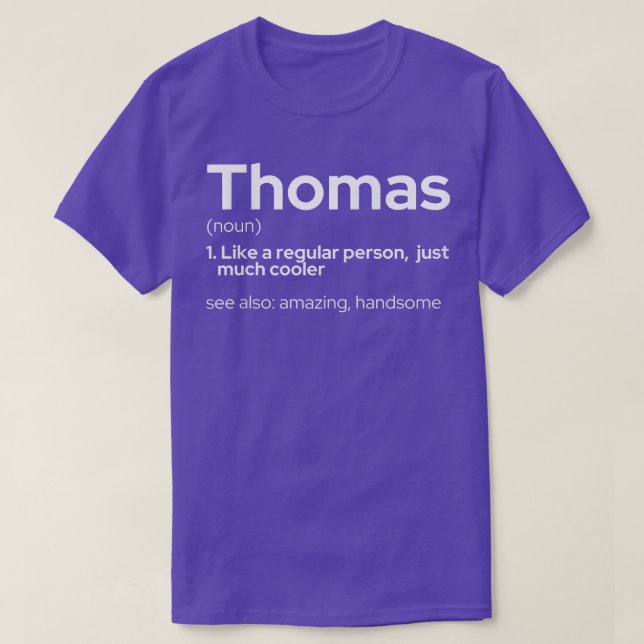 Mens Funny Personalised First Name Thomas  T-Shirt (Design Front)